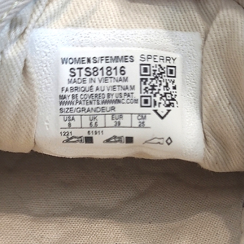 Sperry Top-Sider Crest Vibe Canvas Sneaker Barrel Ties Memory Foam Boat Shoe - Picture 4 of 17